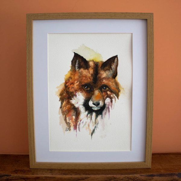 Fox watercolour Art by Chloe