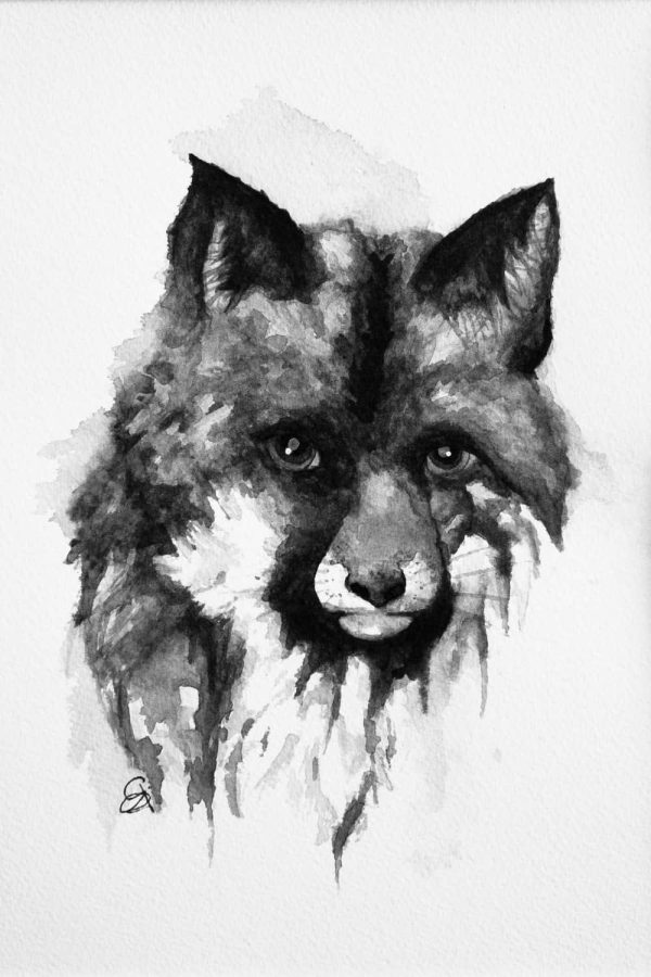 Watercolour Orange Fox - Print - Image 3