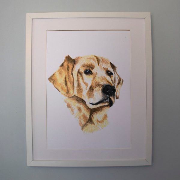 Watercolour Golden Lab - Print - Image 2