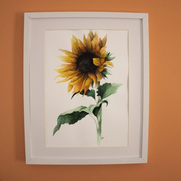 Watercolour Sunflower Print - Image 2