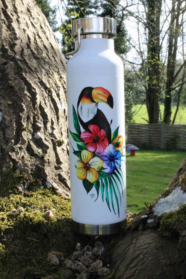White Copper Insulated Bottle (650ml) - Image 3