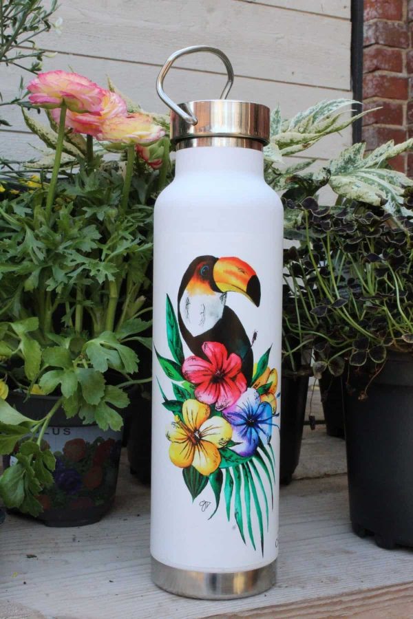 White Copper Insulated Bottle (650ml) - Image 6